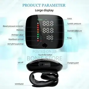 Digital Wrist Blood Pressure Monitor LCD Monitor Display