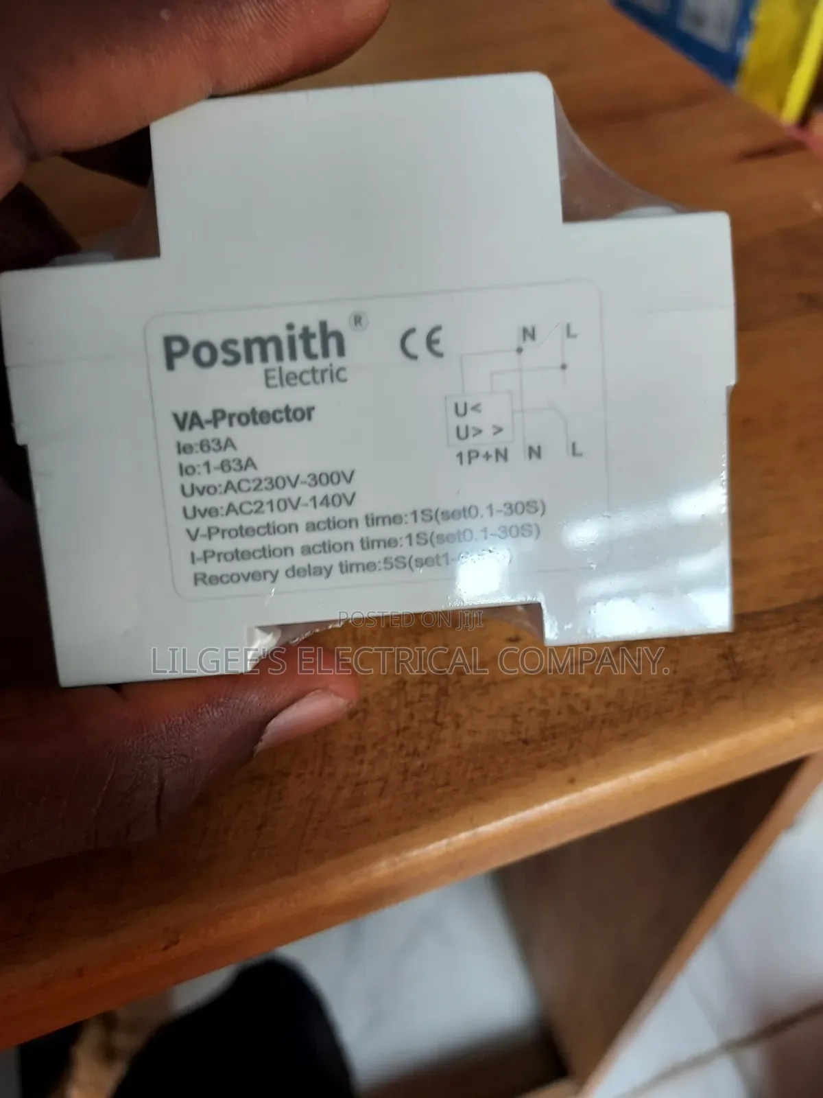 Posmith 63 Amps Adjustable Voltage Protector