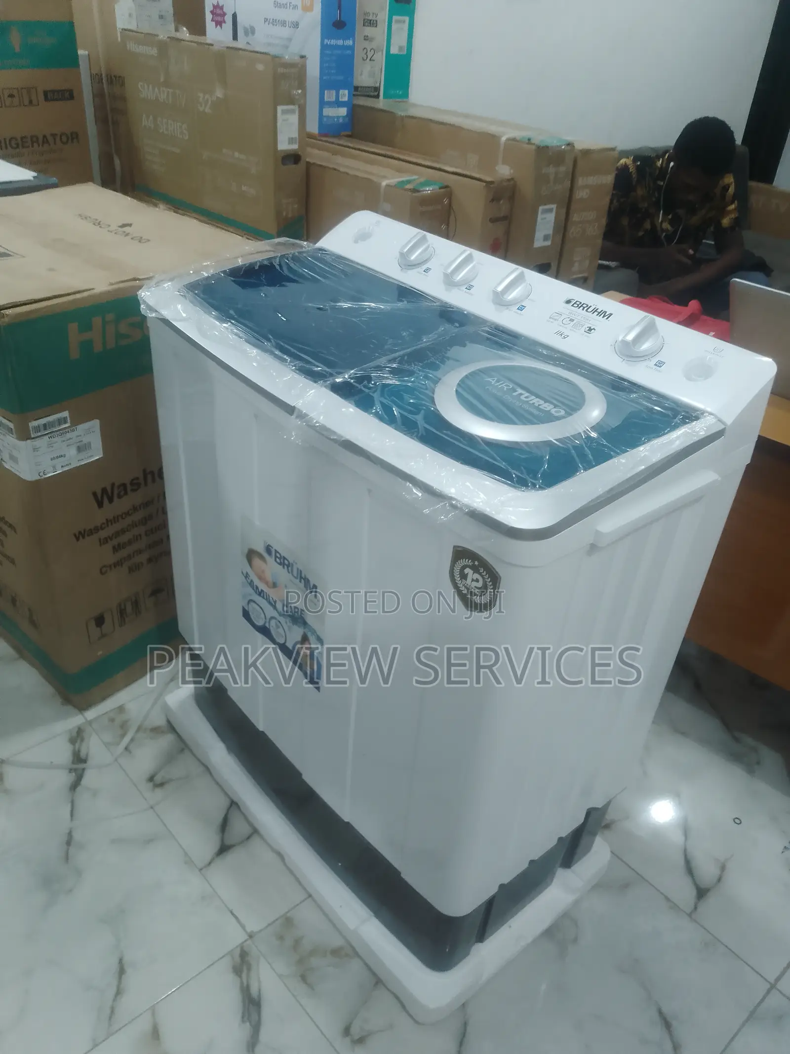 Original Bruhm -11kg Top Load Semi Automatic Washing Machine