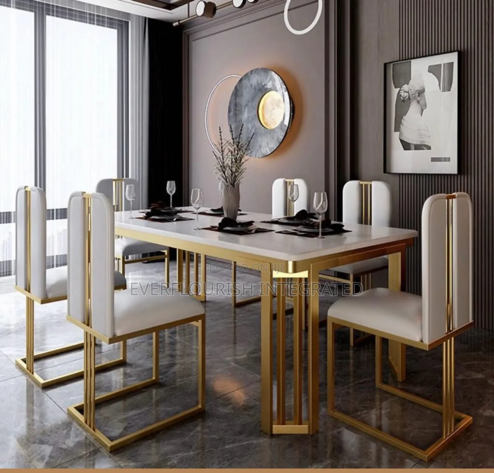 Dining Table Set With 6 Chairs