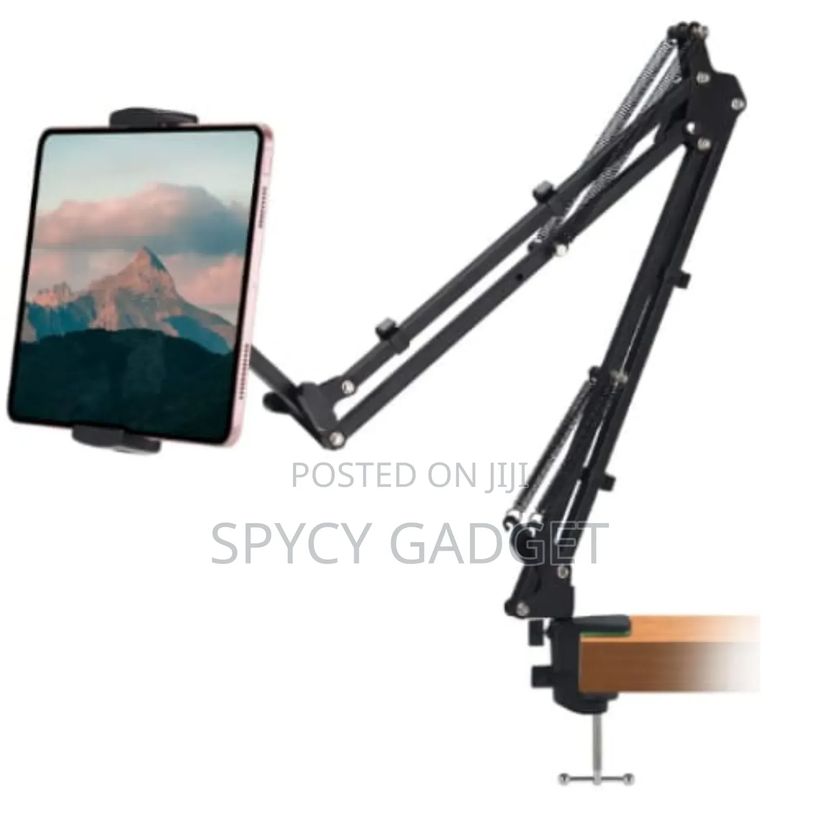 Table Clamp Tablet Holder With Extension Boom Spring