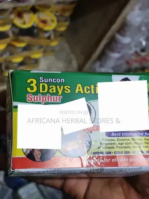 3days Actuve Sulphur Cure for Acne, Rashes Etc(8 Units)