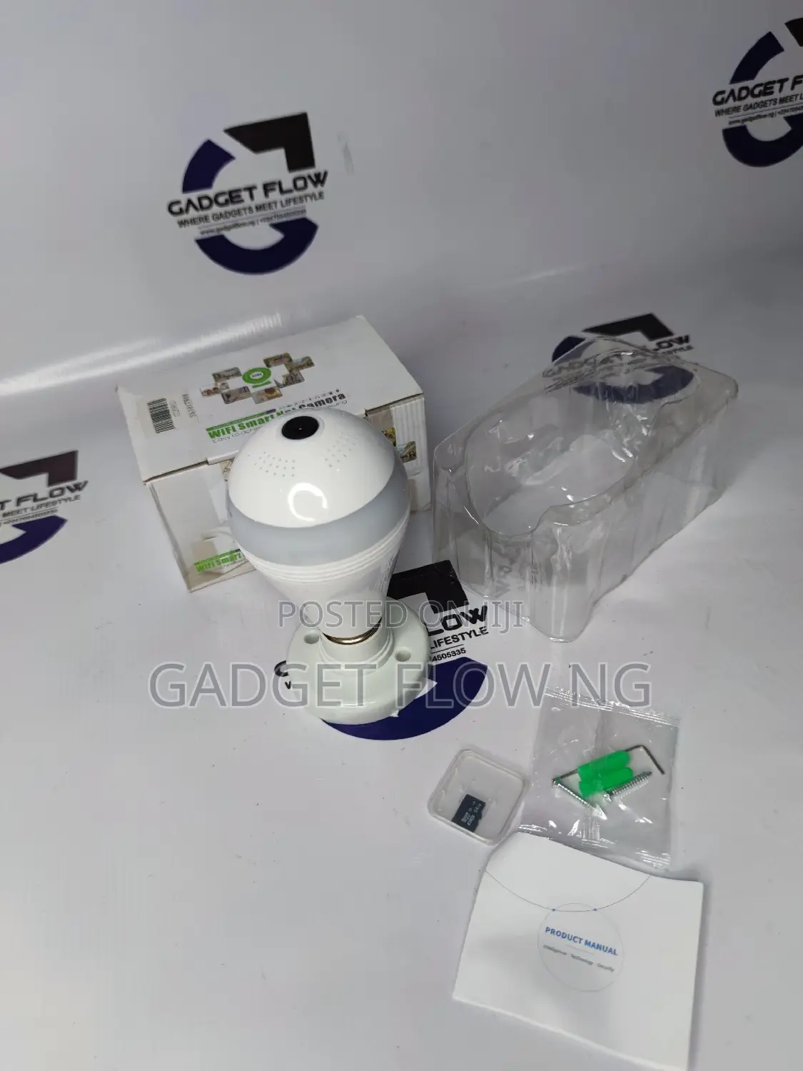 Wifi Camera 360° Light Bulb W Memory Card