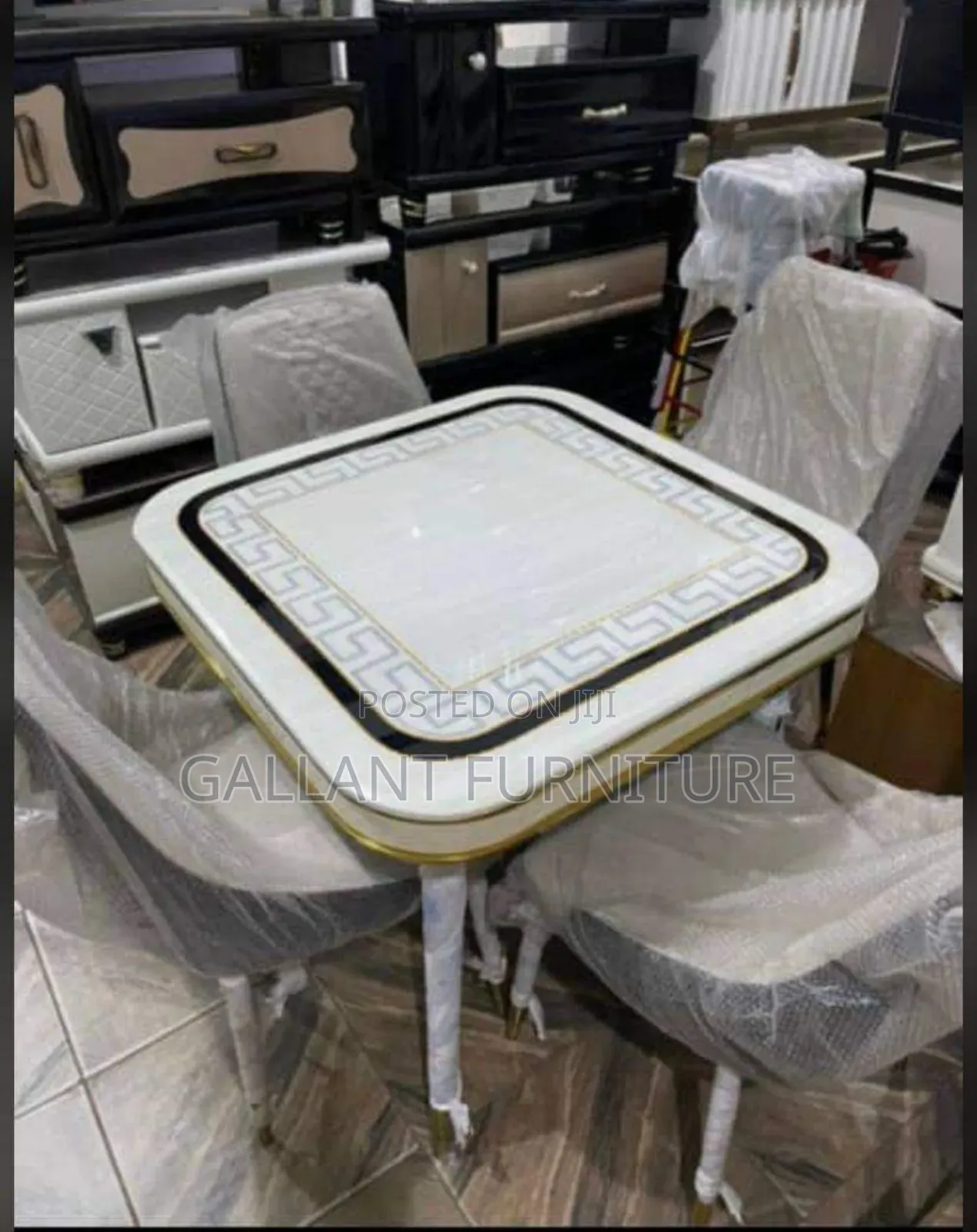 Quality Luxury Marble Dining Table With Four Chairs