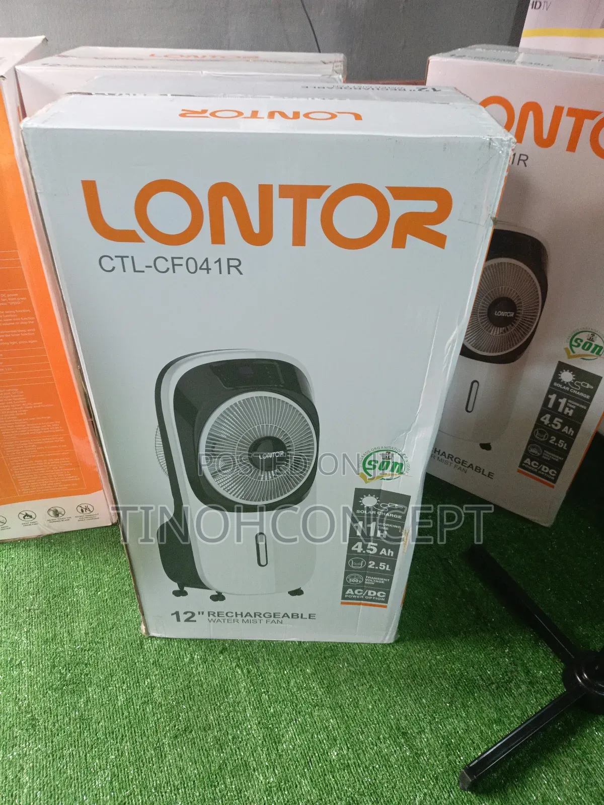 Lontor Air Cooler Rechargeable Fan 12"