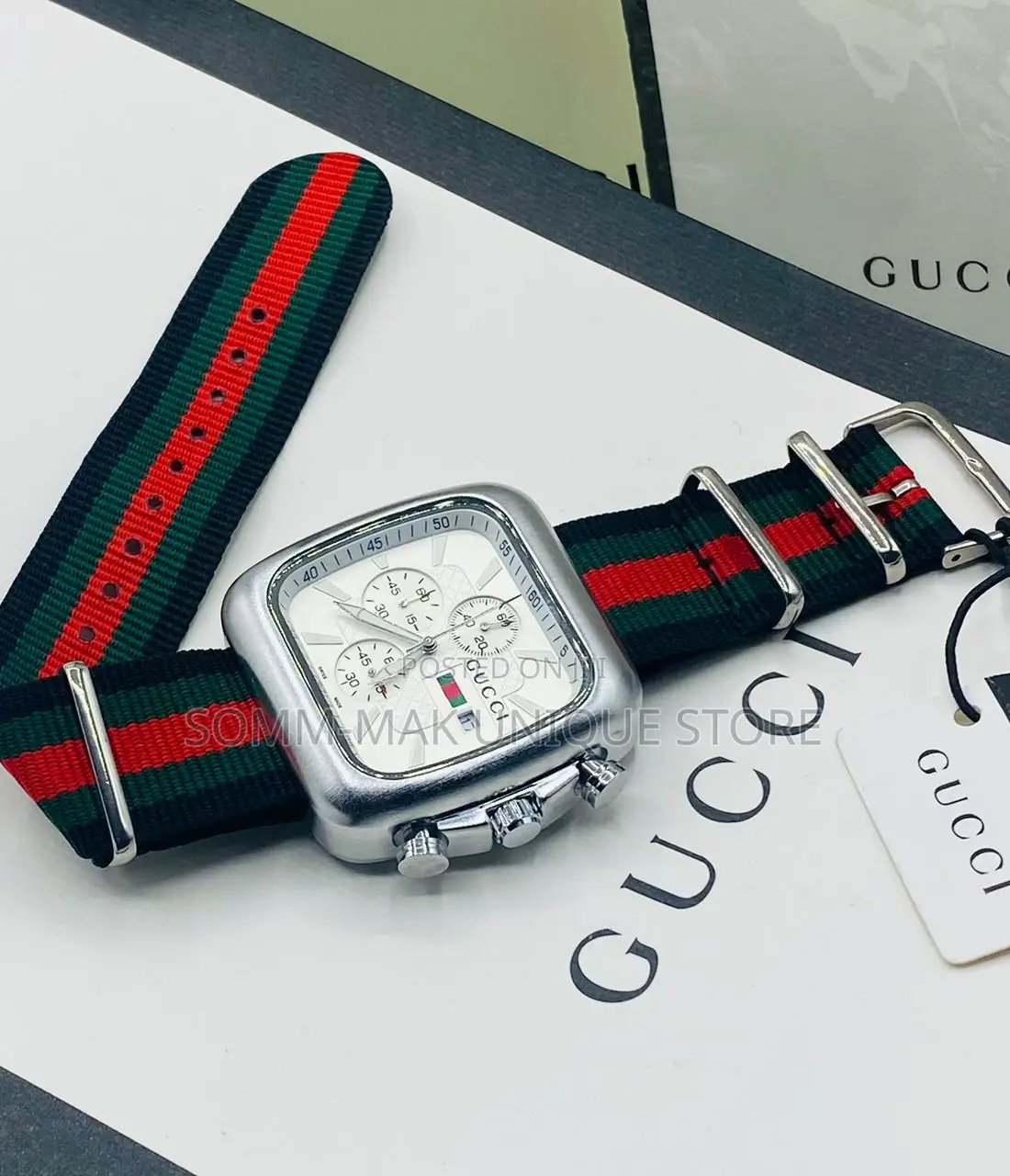Active Chronograph Gucci Watch With Box