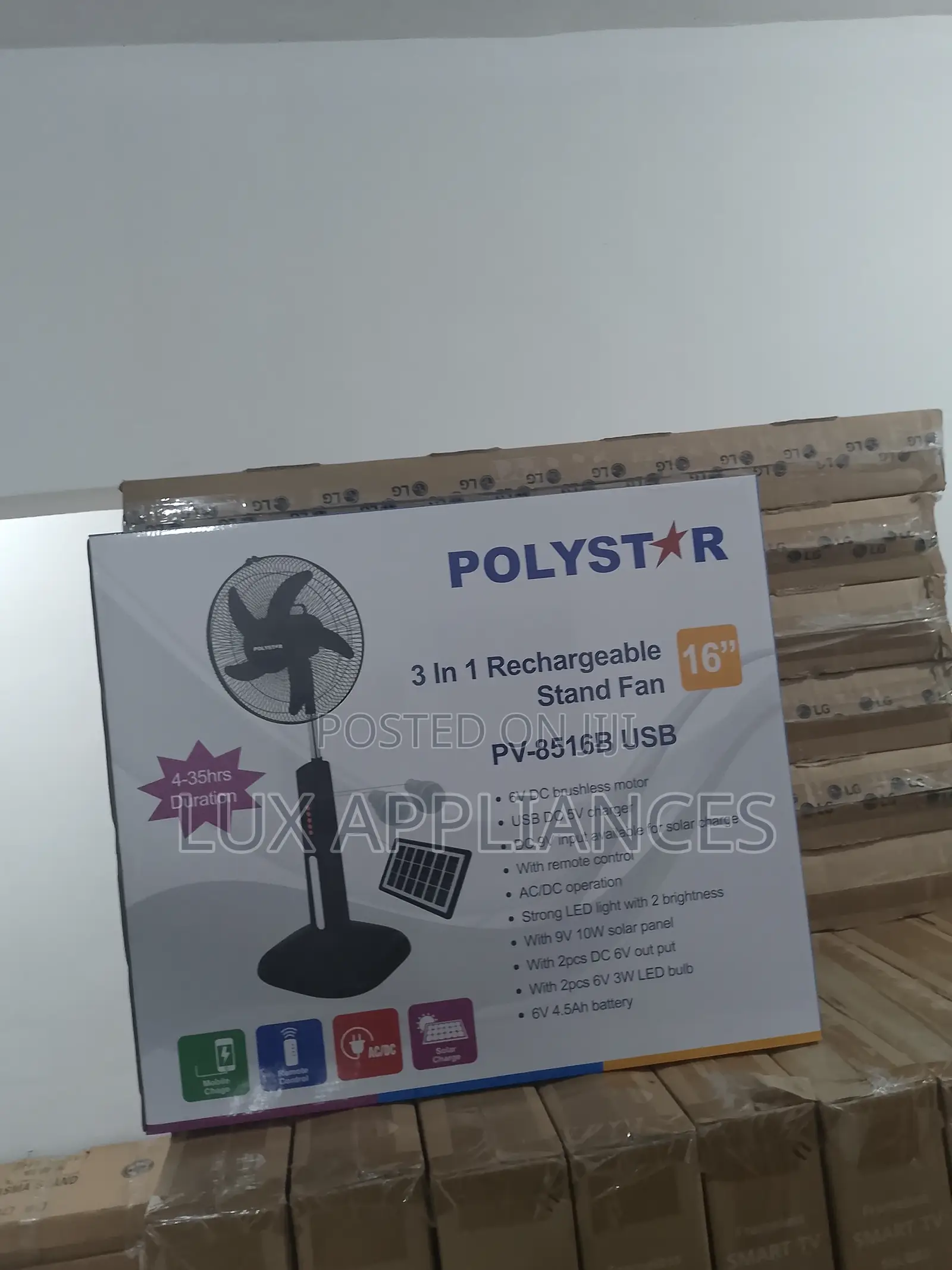 Brand New Rechargeable Standing Fan