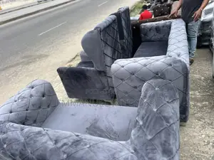 A Standard Grey Living Room Sofa