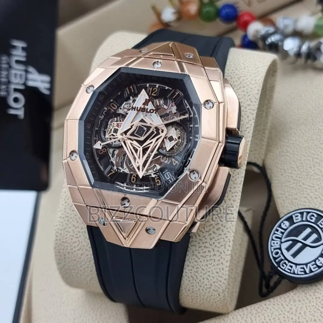 Original PATEK PHILIPPE Mechanical Black Rubber Strap Watch