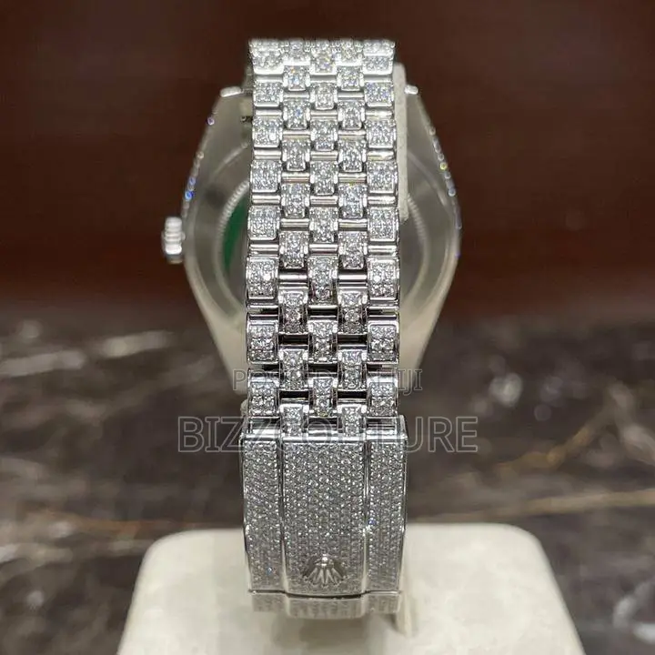 Original Rolex Date Just Ice Stone Chain Watch Is Available