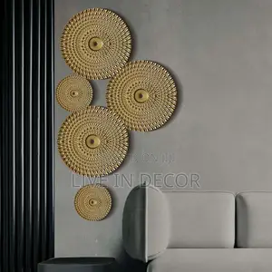 Luxury Golden Iron Disc Wall Art