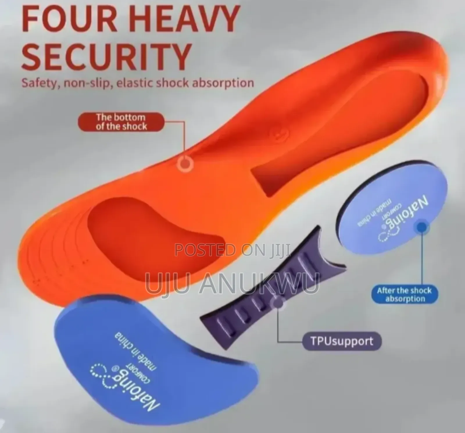 High Impact Orthopedic Insole 4 Flat Feet, Arch Support