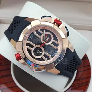 Original Jacob and Co Geneve Chronograph Black Rubber Watch
