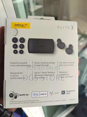 Jabra Elite 3 Noise Isolating Bluetooth Earbuds 4 Built-In