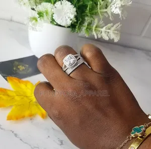 S925 Double Rim Silver Engagement Ring