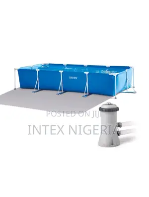 Intex 14ft 9" X 7ft 3" X 33" Steel Frame Pool Filter Pump