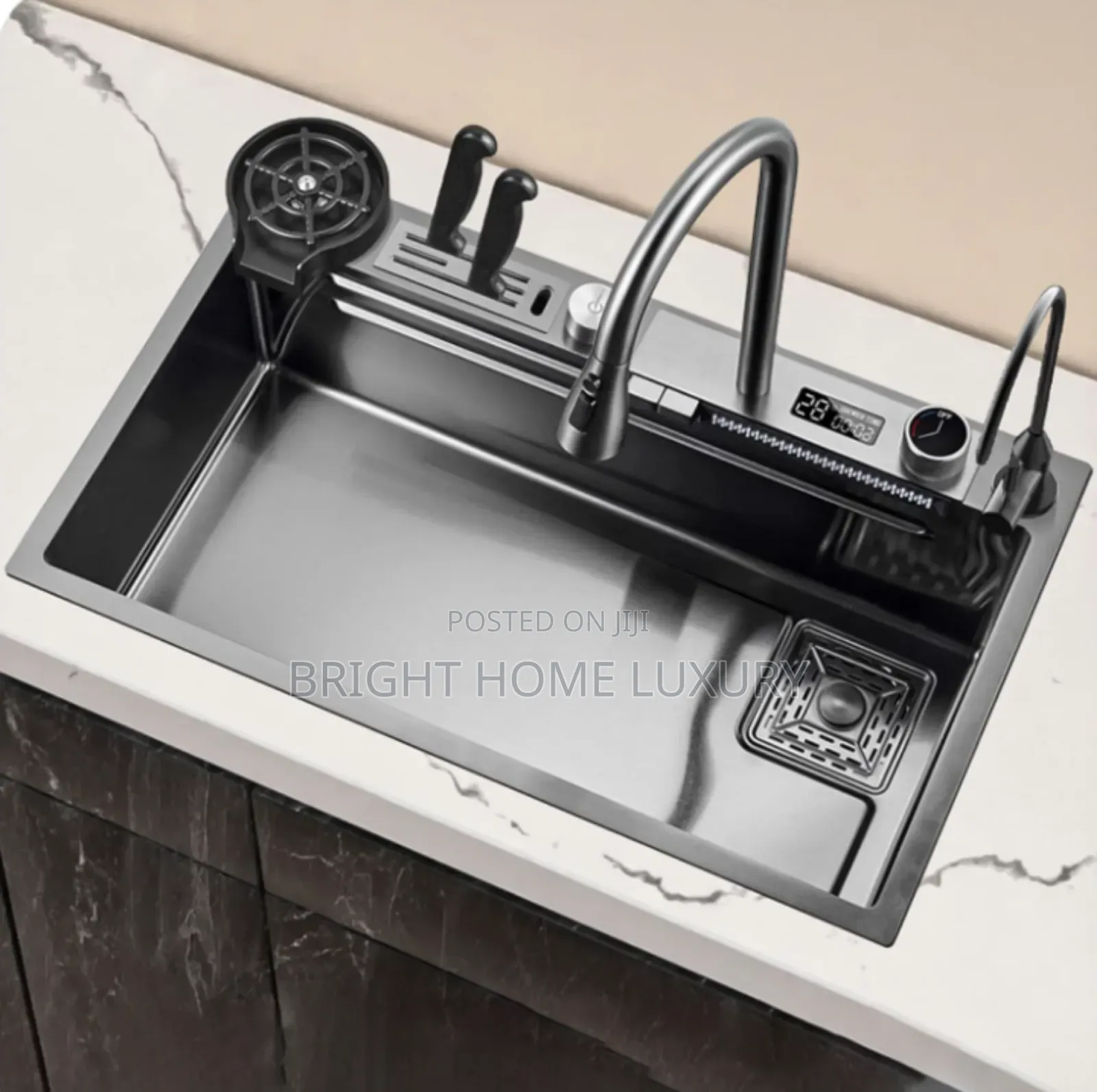 Smart Digital Display Kitchen Sink 2 Buttons