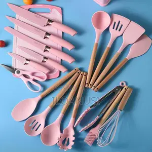 Silicon Spoon Set With Chopping Board