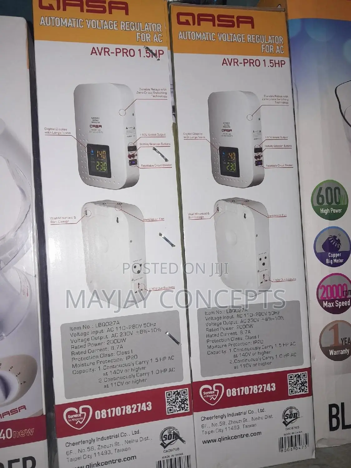 Qasa 1.5hp Ac Wall Stabilizer