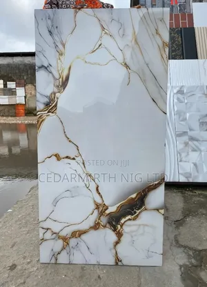 Floor Tile Sky Blue Gold
