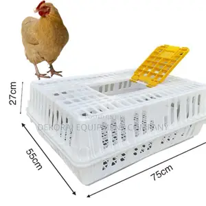 Portable Chicken Transport Crate With Easy Grip Handles