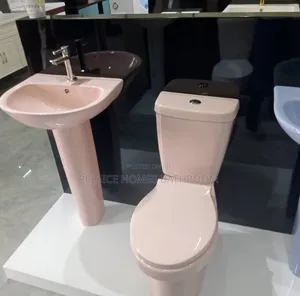 Pink Close Couple Water Closet