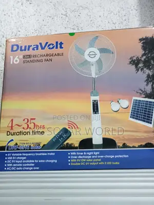 Duravolt ''16'' 3in1 Rechargeable Standing Fan
