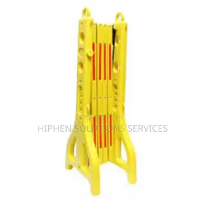 Yellow Folding Barricade Stand For Construction Office