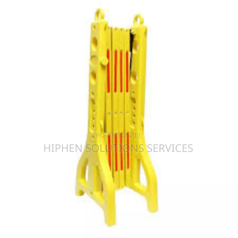 Yellow Folding Barricade Stand For Construction Office