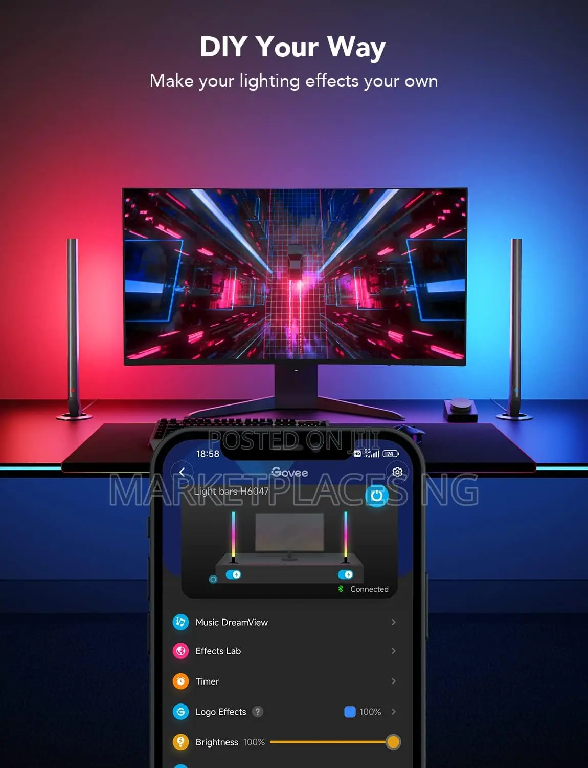 Govee RGBIC Gaming Light Bars- H6047