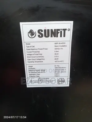 Sunfit Solar Panel 400watts