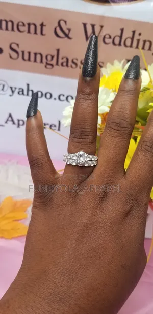 S925 Square Sterling Silver Bridal Wedding Ring