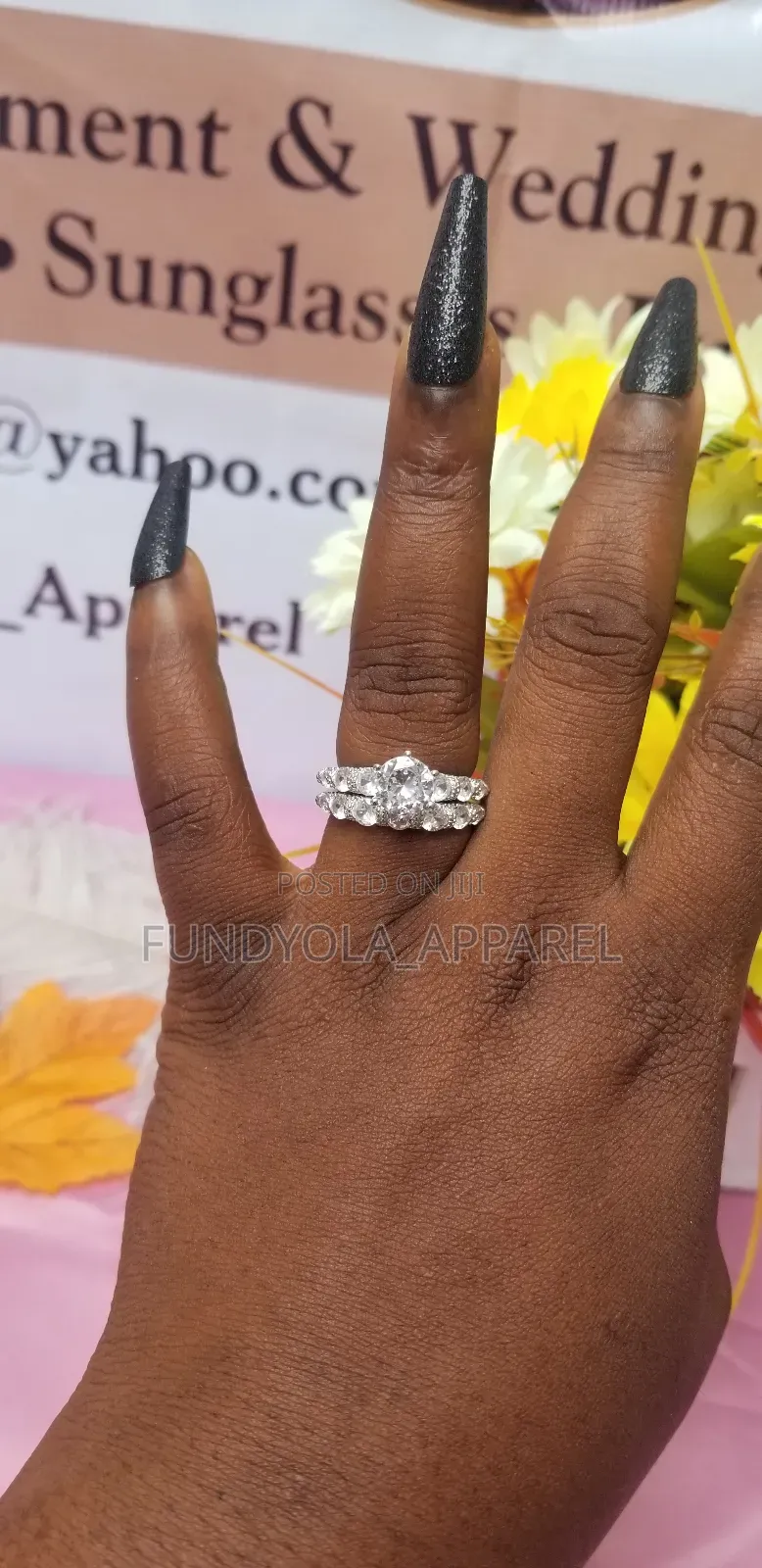 S925 Square Sterling Silver Bridal Wedding Ring