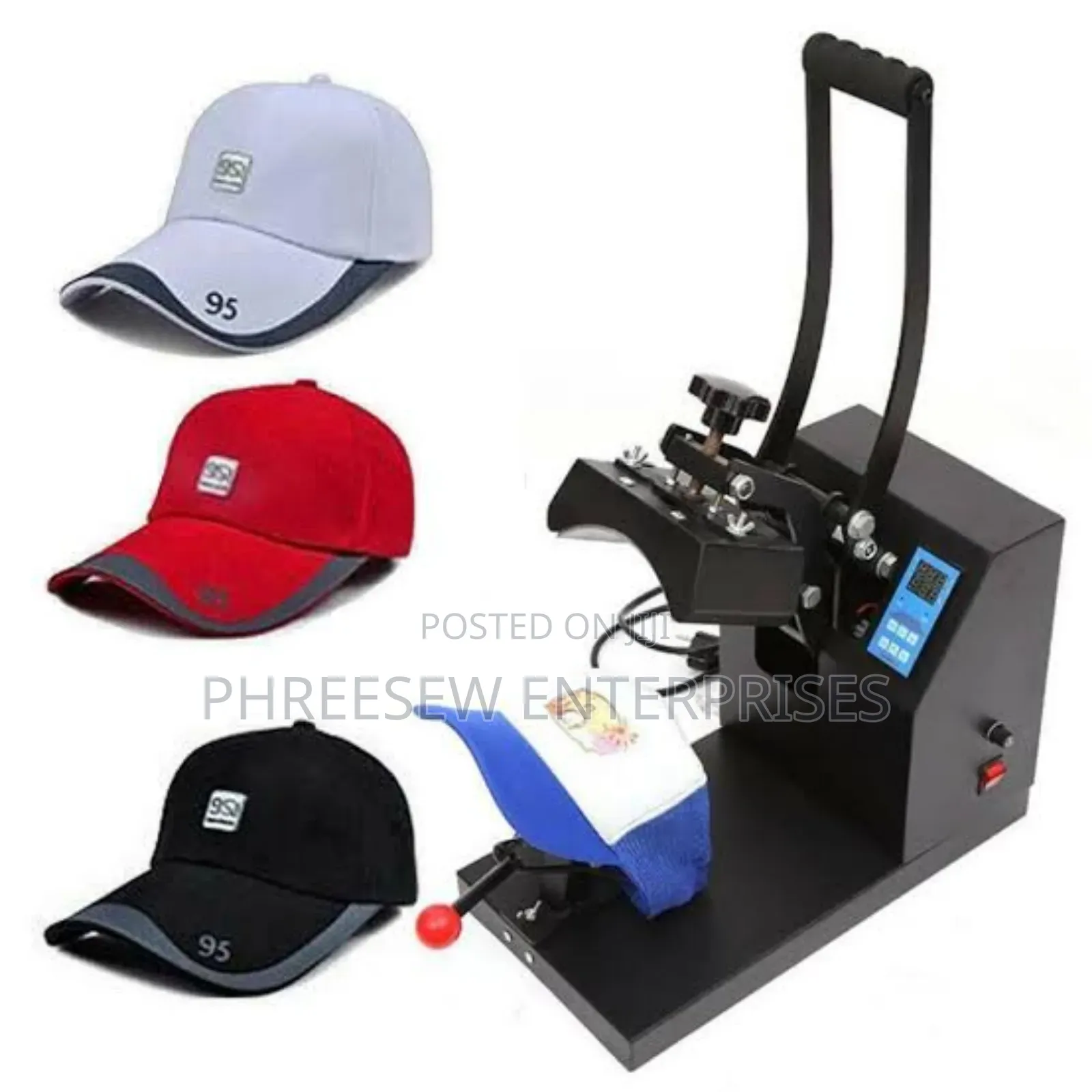 Cap Heat Presser Machine.