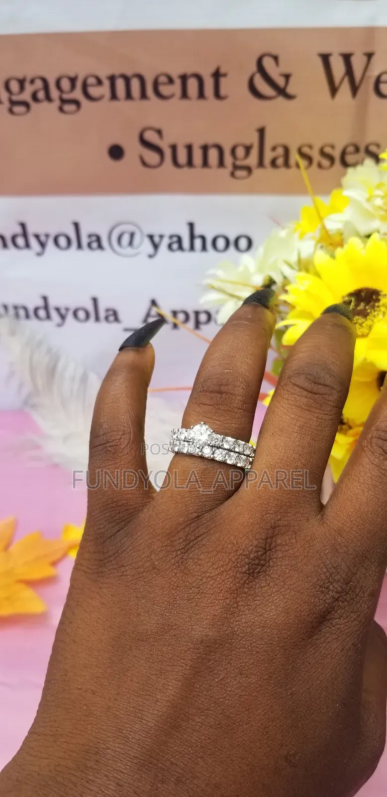 S925 Square Sterling Silver Bridal Wedding Ring