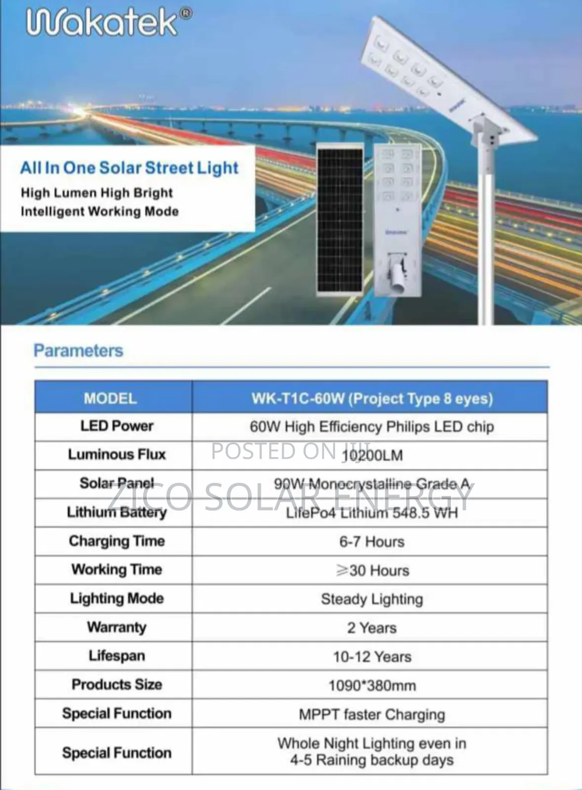 60w Wakatek 8 Eye Led