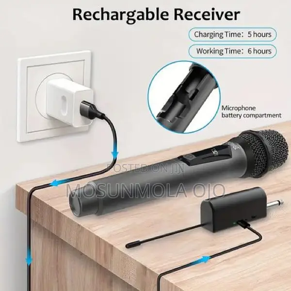 BOMGE 4 Channel Dynamic Wireless Microphone System