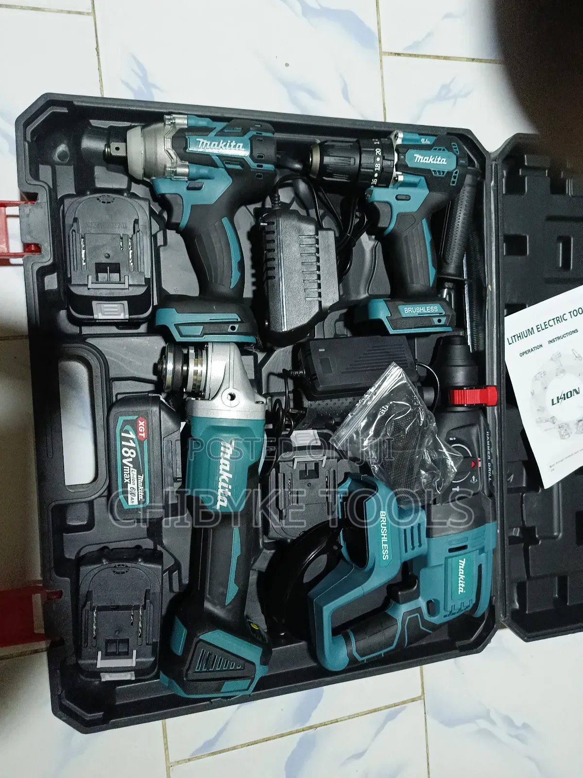 4 in 1 Cordless Combo Machines/ Kits