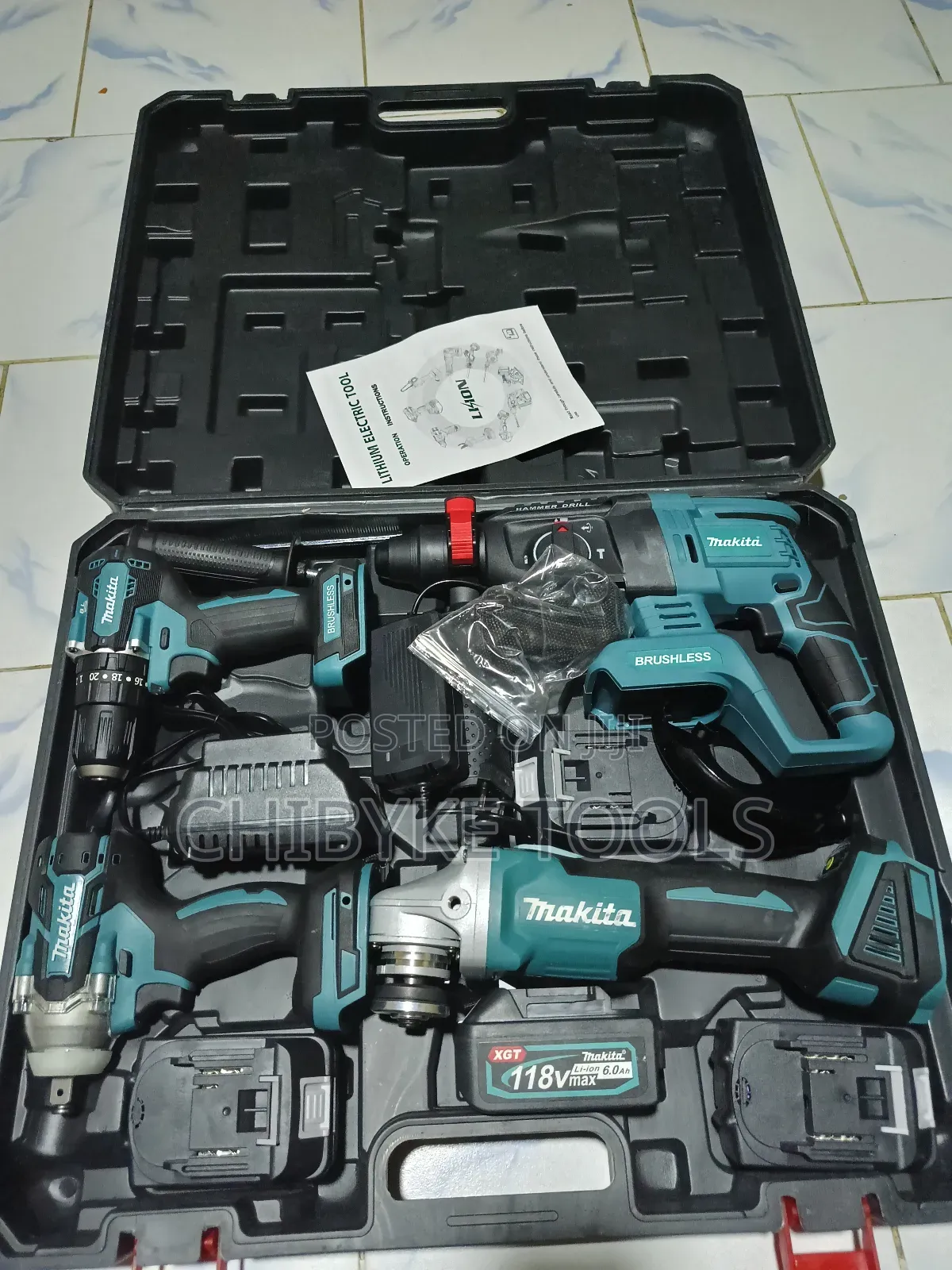 4 in 1 Cordless Combo Machines/ Kits