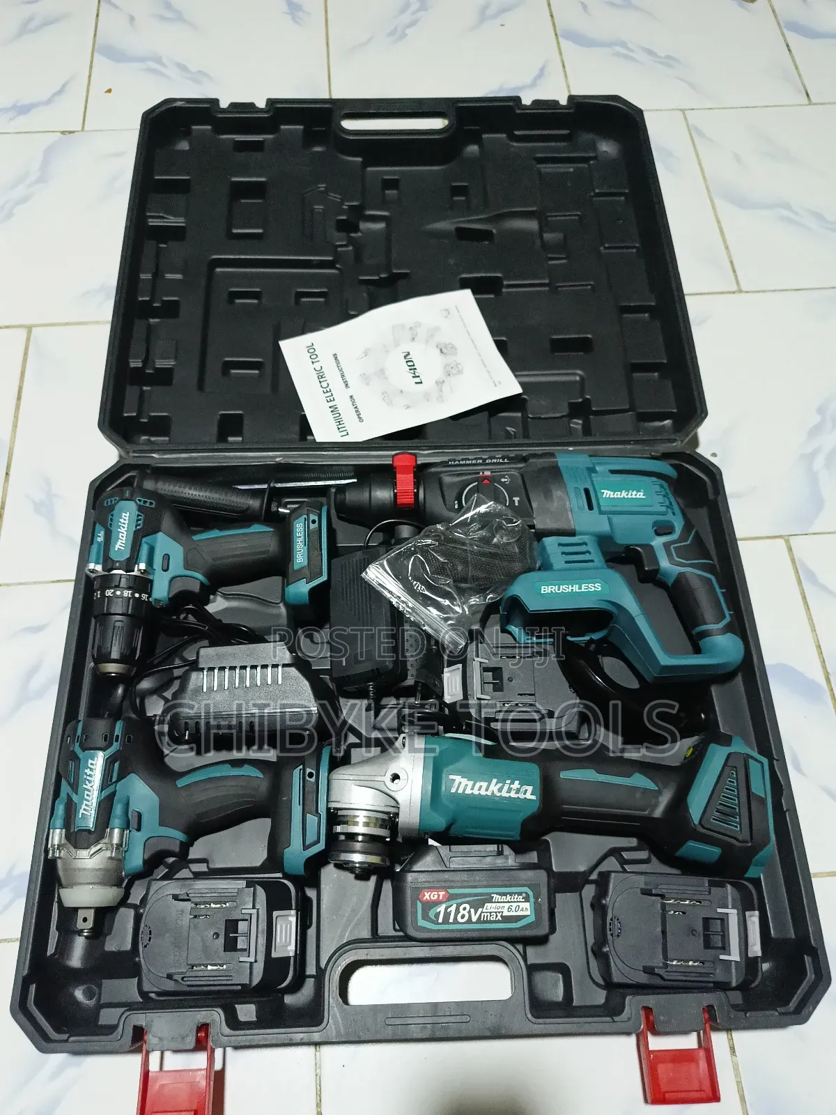 4 in 1 Cordless Combo Machines/ Kits
