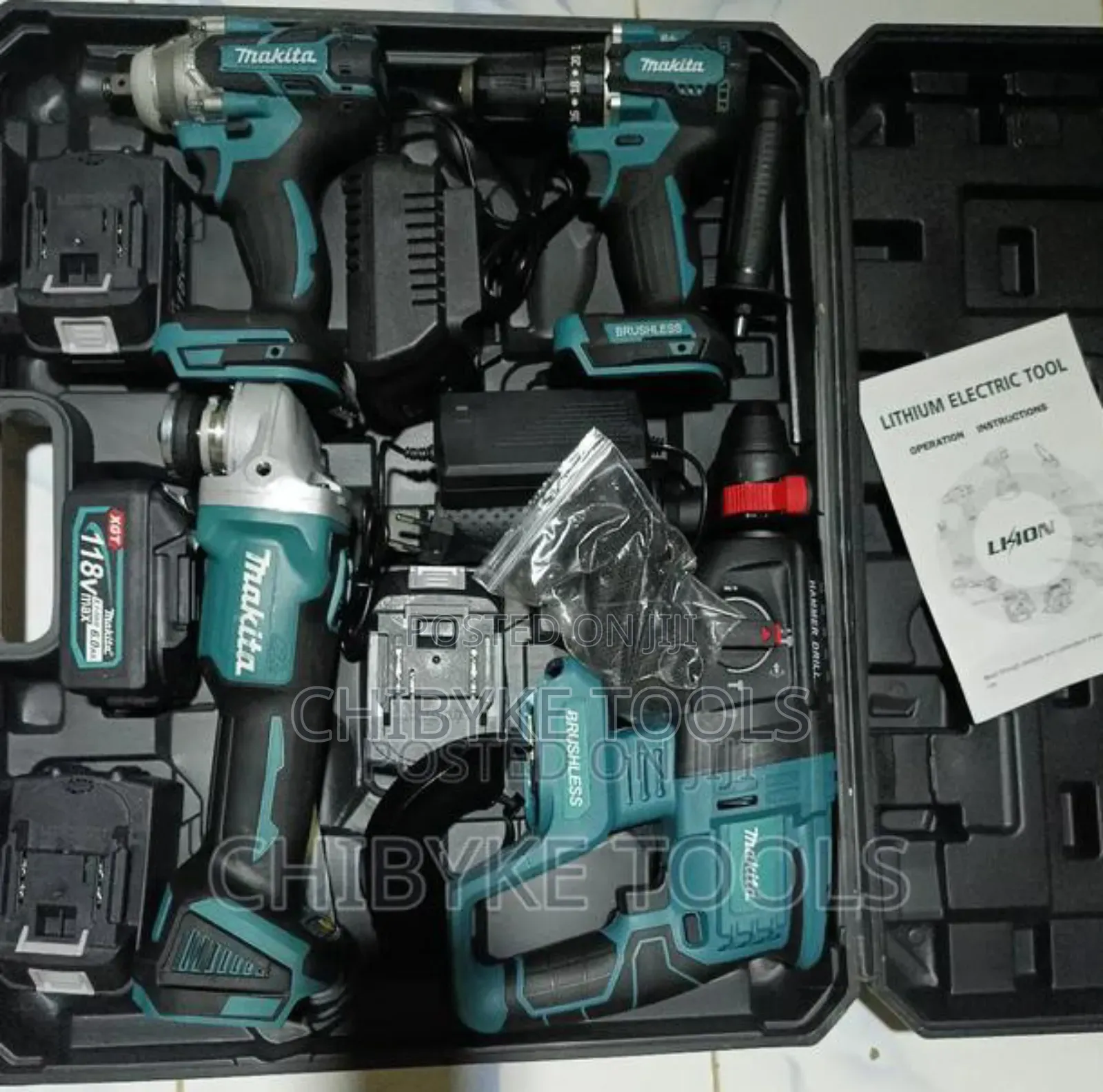 4 in 1 Cordless Combo Machines/ Kits