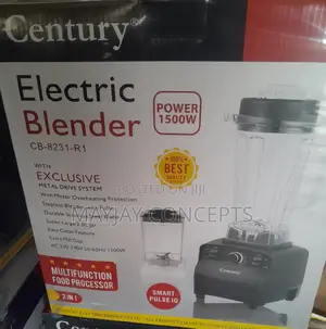 Century 1500w Heavy-Duty Blender Grinder-Metal Drive System