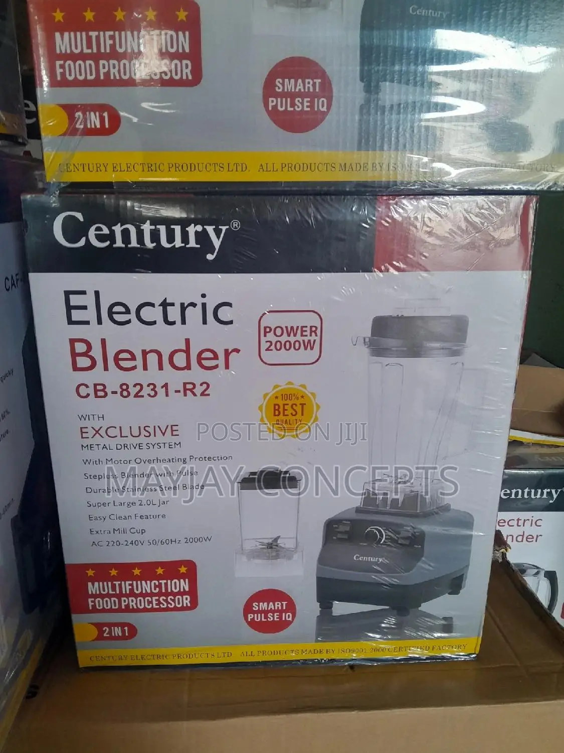 Century 2000W Blender Grinder With Metal Drive System