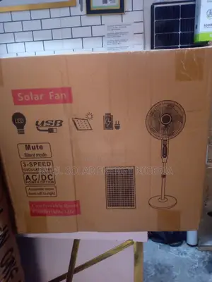 Rechargeable Fan 16 Inches It Comes With Panel Ad Bulb