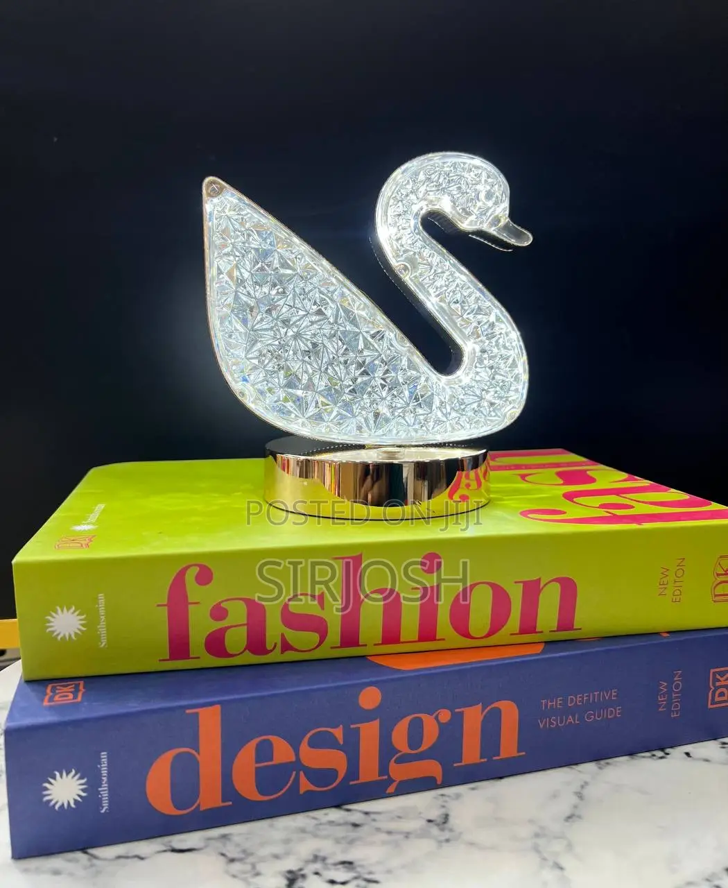 Swan Diamond Crystal Rechargeable Light Decor
