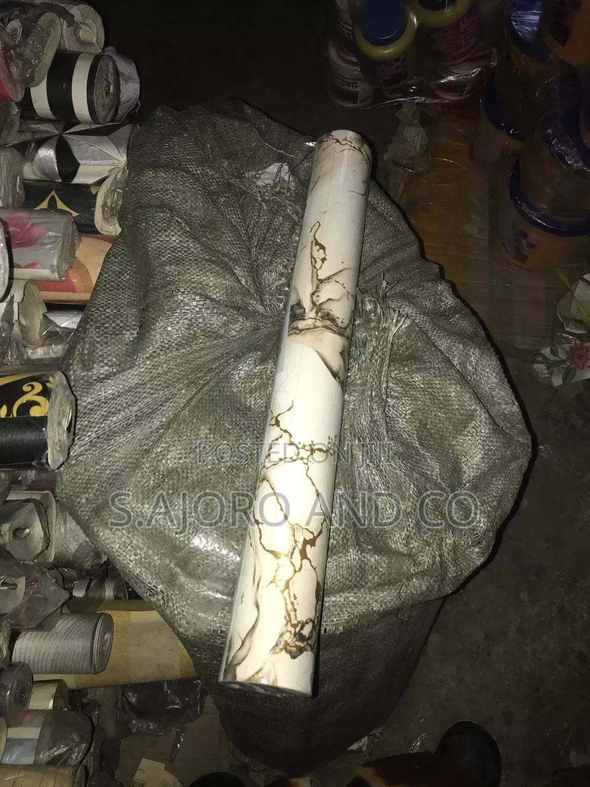 Marble Sticker, Flutted Panel Wallpaper