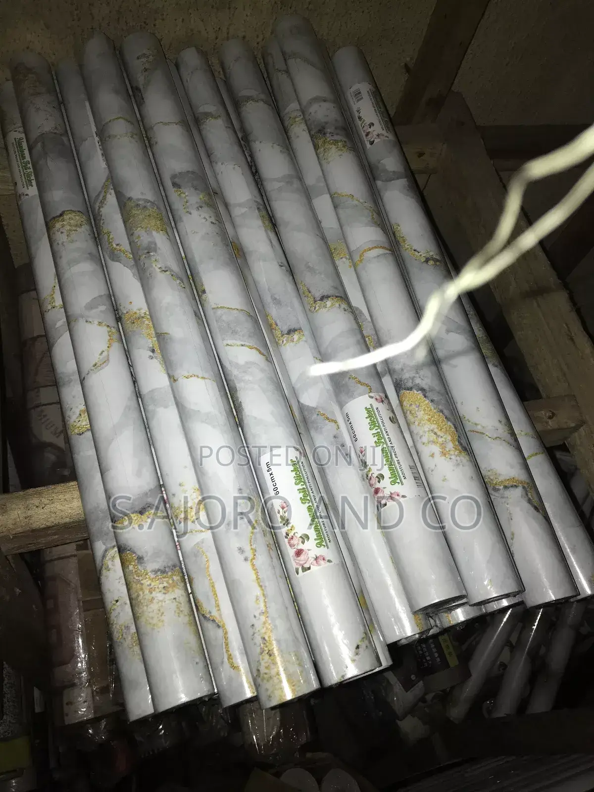 Marble Sticker, Flutted Panel Wallpaper