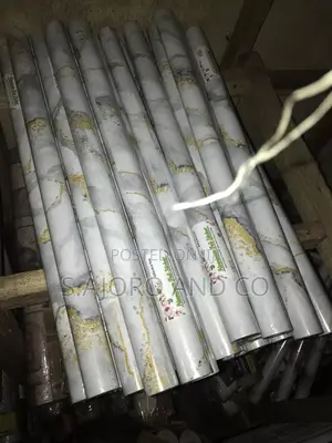 Marble Sticker, Flutted Panel Wallpaper