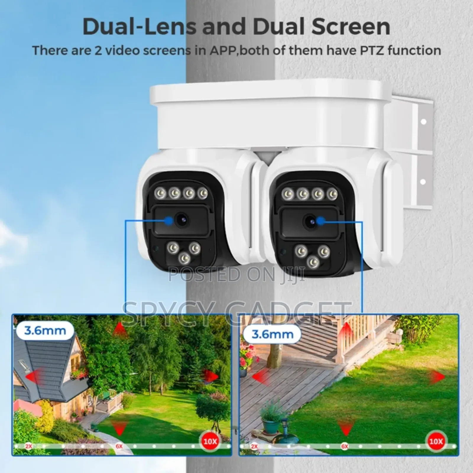 4g Dual Camera Lens PTZ Solar Ip Camera