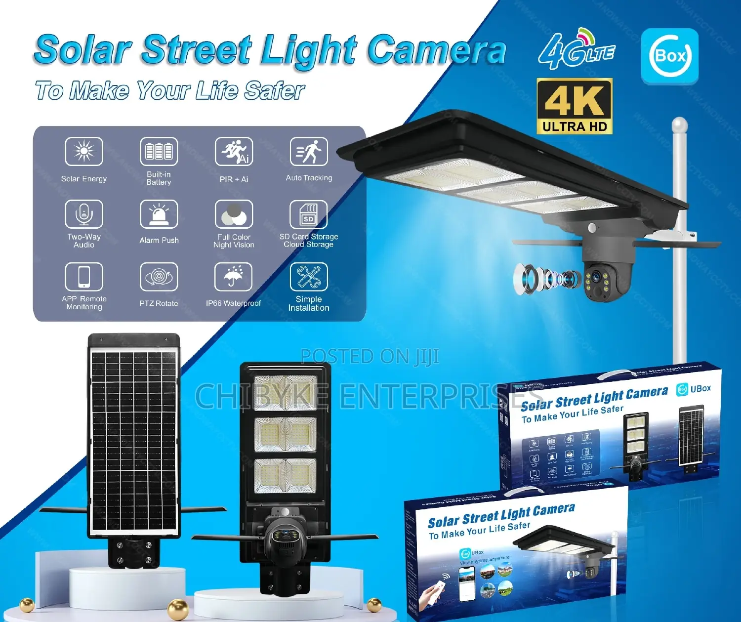 4g Solar Camera With Street Light